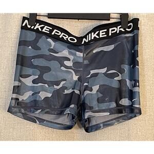 Nike Dri Fit Pro Shorts Camo Women's Compression Gym Athletic Shorts Size Large
